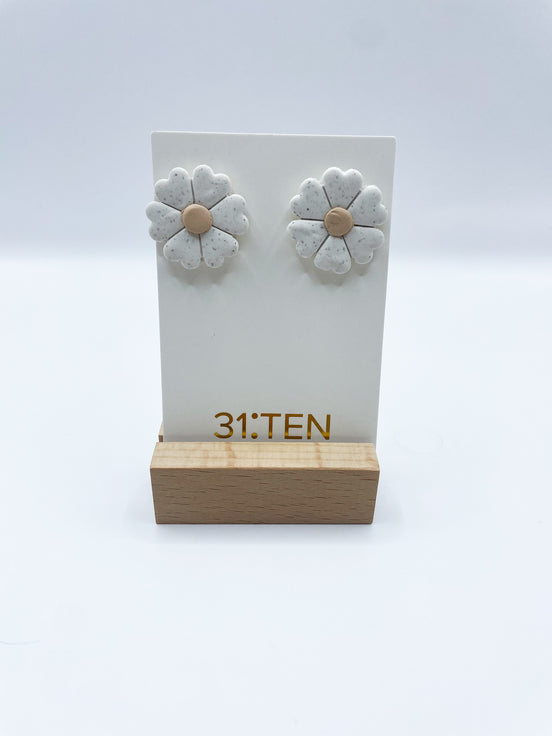 Speckled Flower Stud