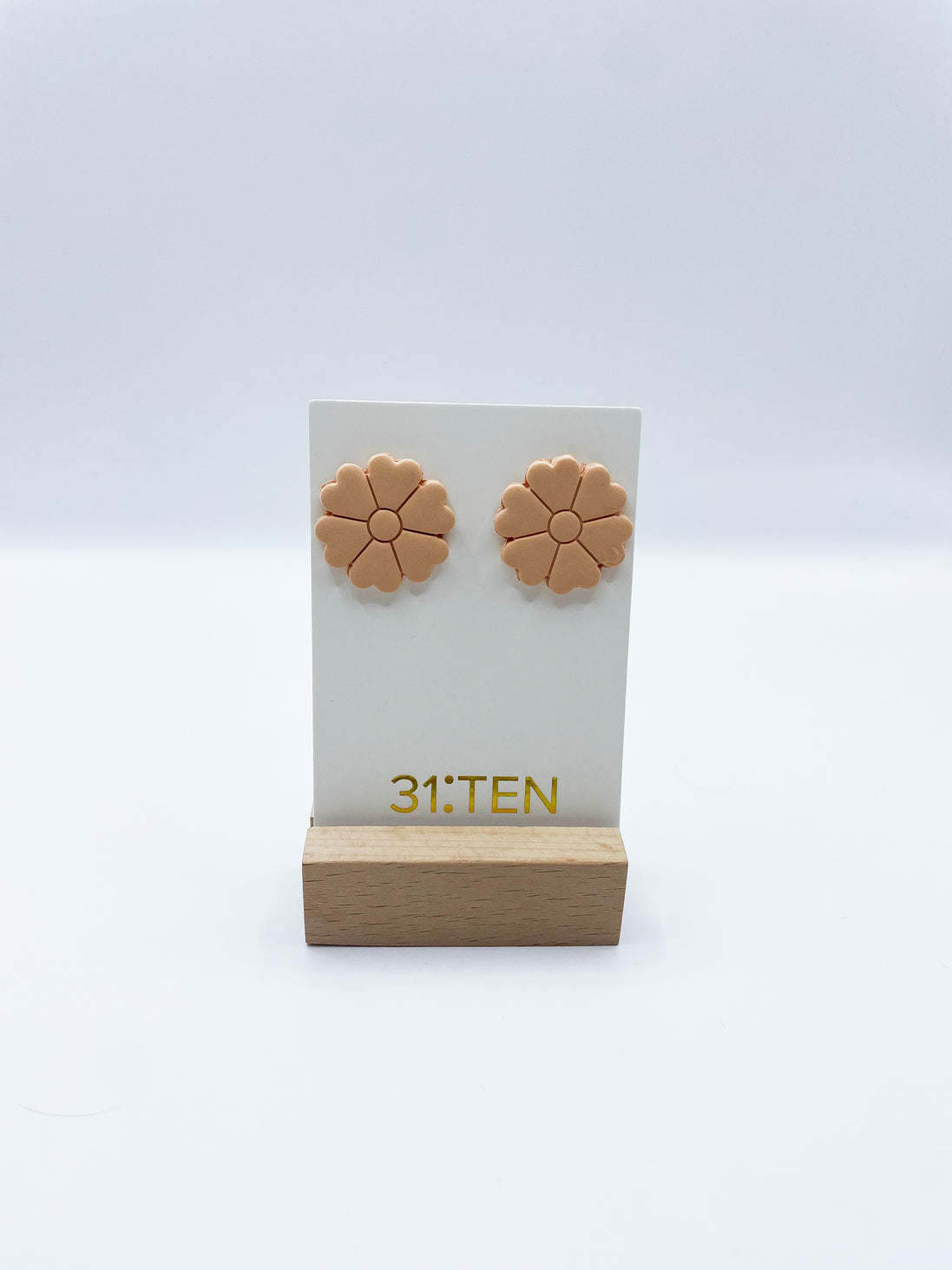 Peach Flower Stud
