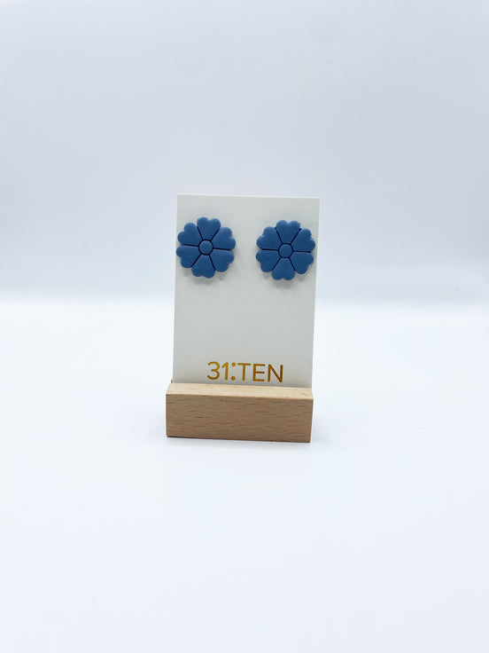 Blue Flower Stud