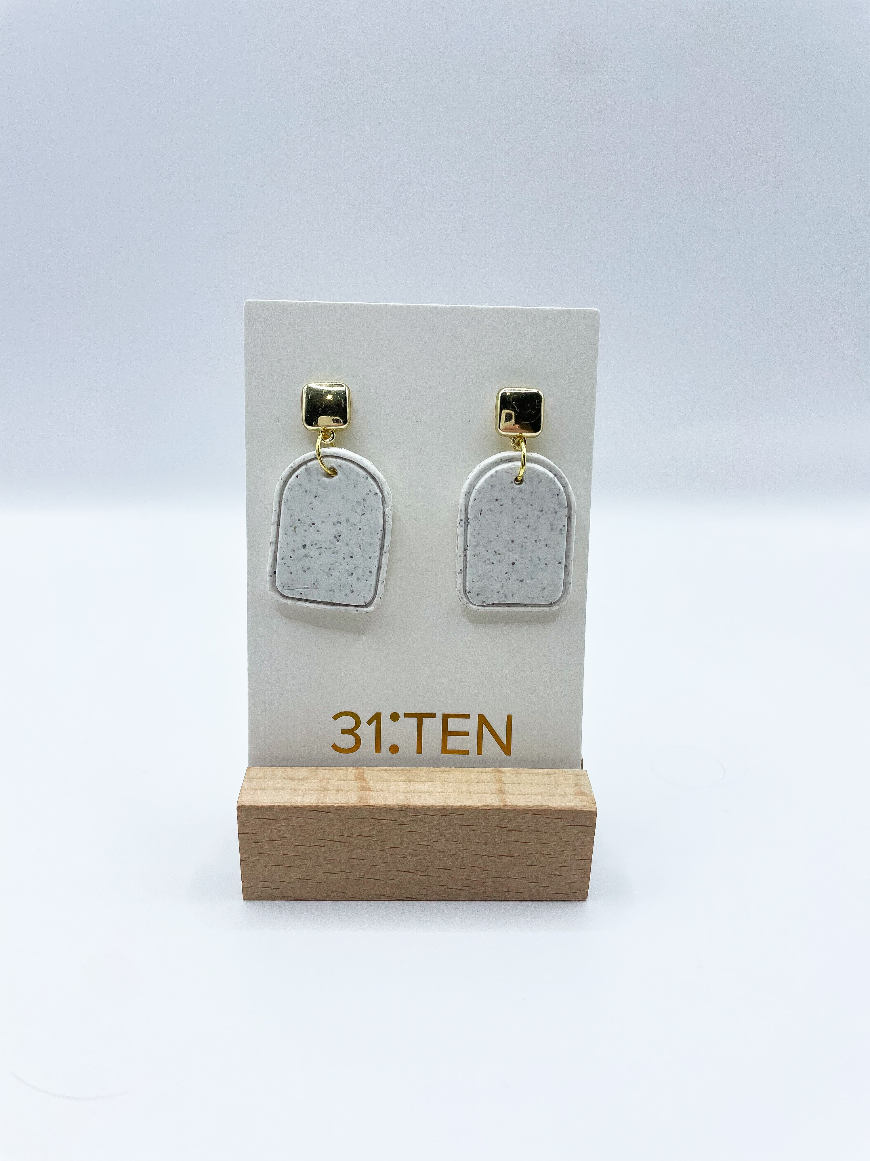 Speckled Arch Earrings
