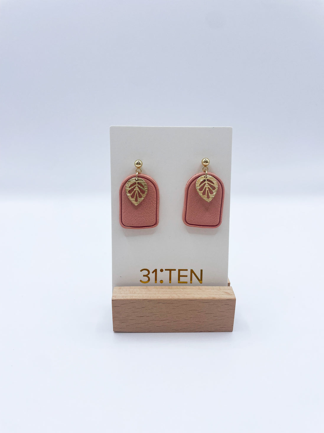 Blush Leaf Earring