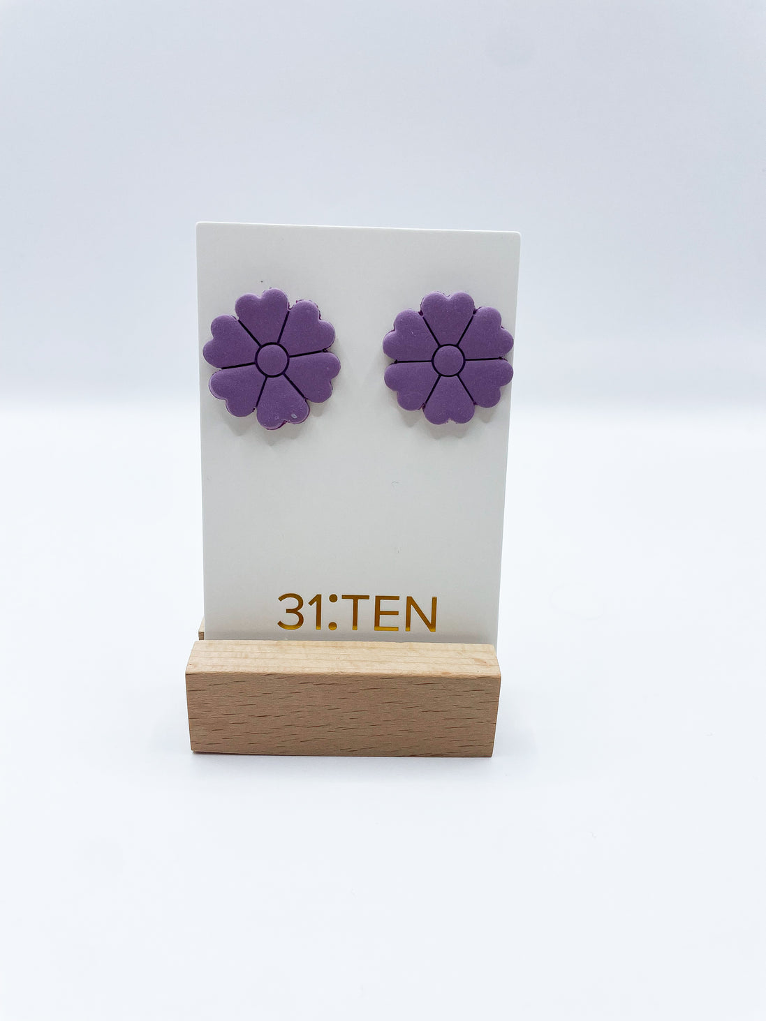 Purple Flower Stud