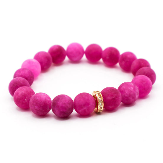Pink Quartz Stone Bracelet