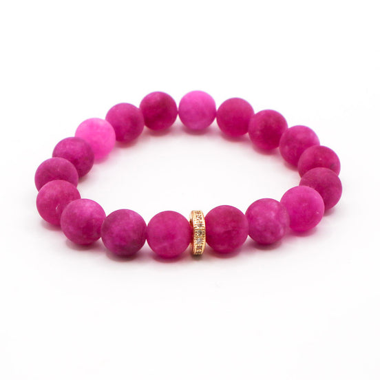 Pink Quartz Stone Bracelet