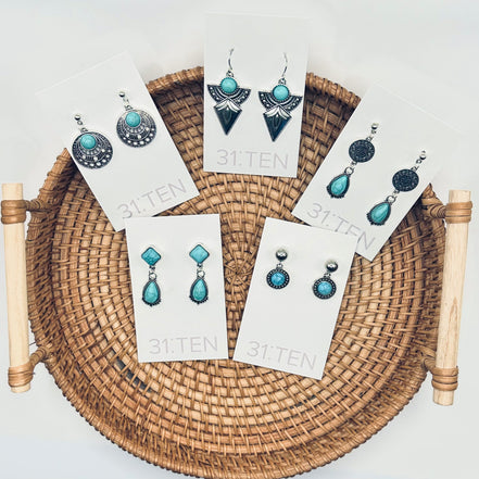 Aztec Silver Droplets