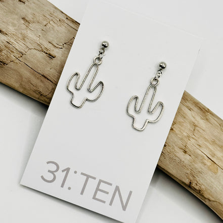 Silver Cactus Earrring’s